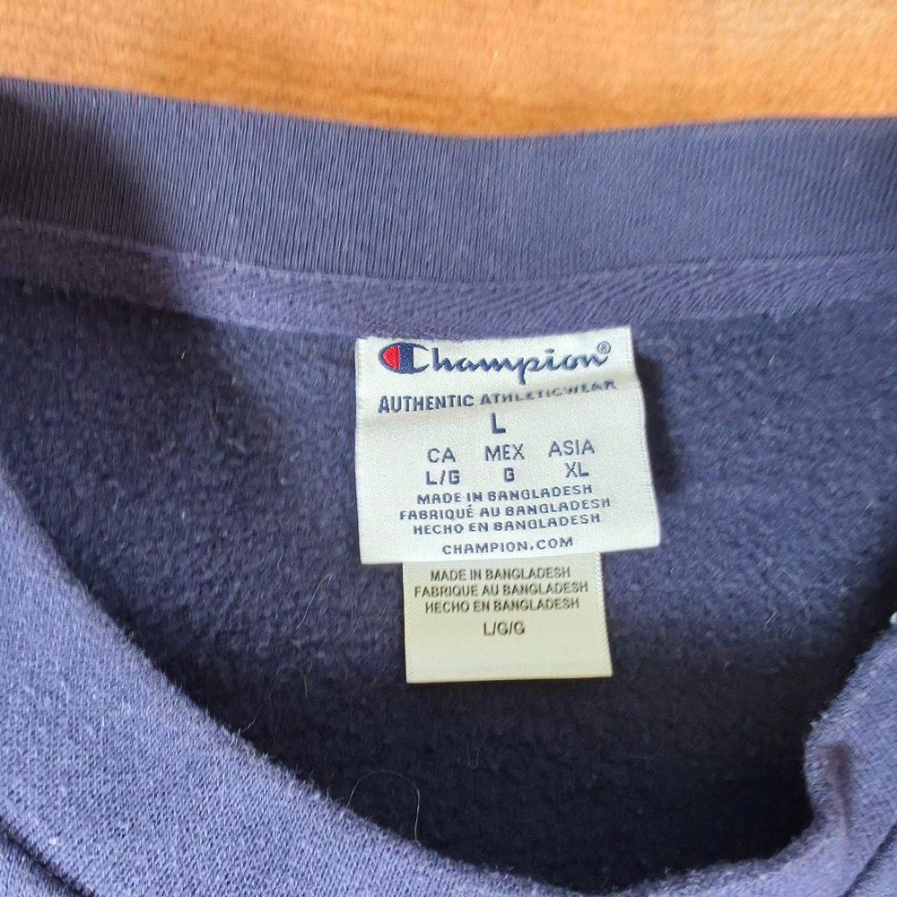 Champion US Navy Midshipmen Sweatshirt Mens L Blue Excellent Graphic Crewneck - Picture 4 of 5